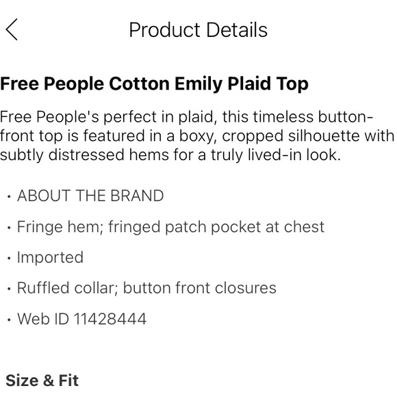 Free People Emily Plaid Top - Picture 5 of 8